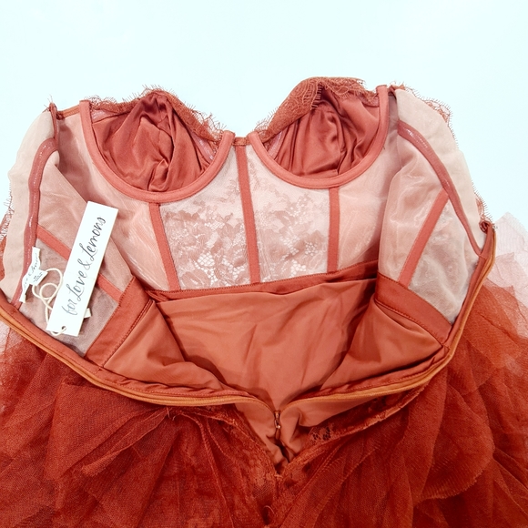 For Love & Lemons x REVOLVE Bustier Gown in Rust - Picture 11 of 13
